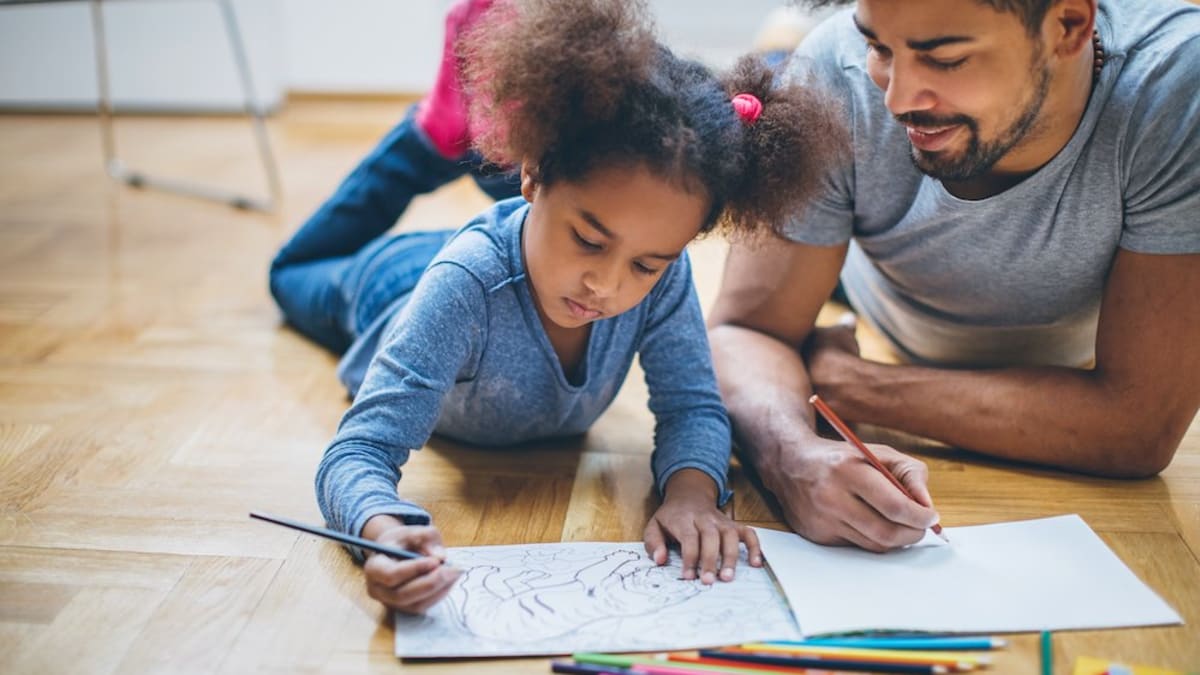 colouring in family
